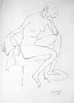 06 Nudo femminile seduto, 1950